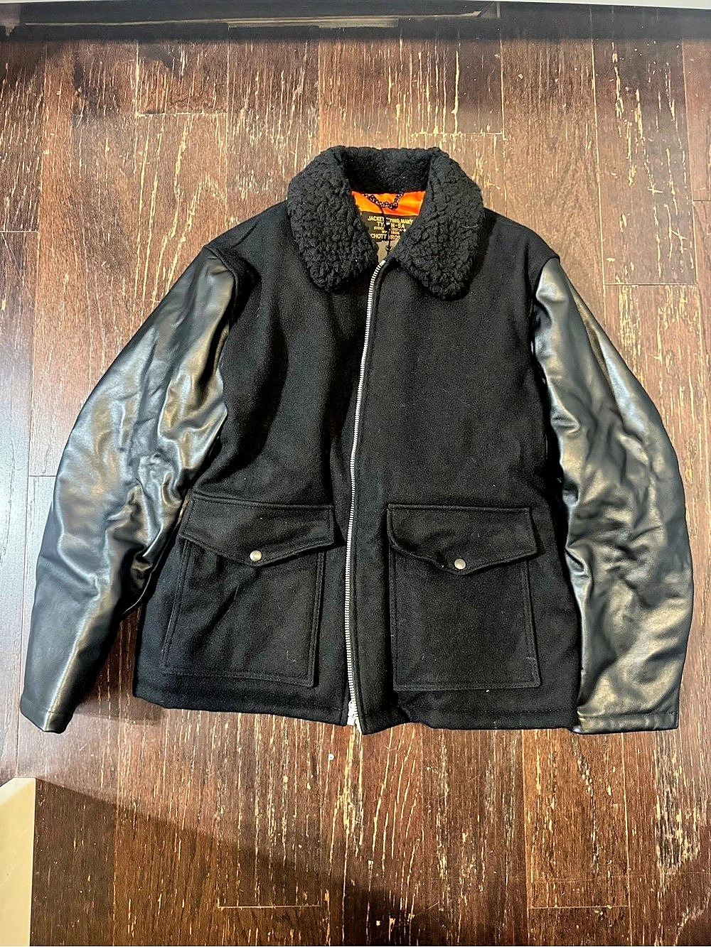 rag & bone Type N-5A Wool Leather Bomber Jacket XXL NWT